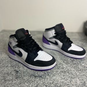 Purple, Black, and white Jordan 1